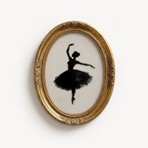 Ballerina-Silhouette-Tusche-Wash-Poster