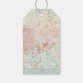 Ballerina Silhouette über Vintages Muster Vielen D Geschenkanhänger (Rückseite)