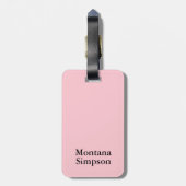 Ballerina-Silhouette WÄHLEN IHRE HINTERGRUND-FARBE Gepäckanhänger (Rückseite vertikal)