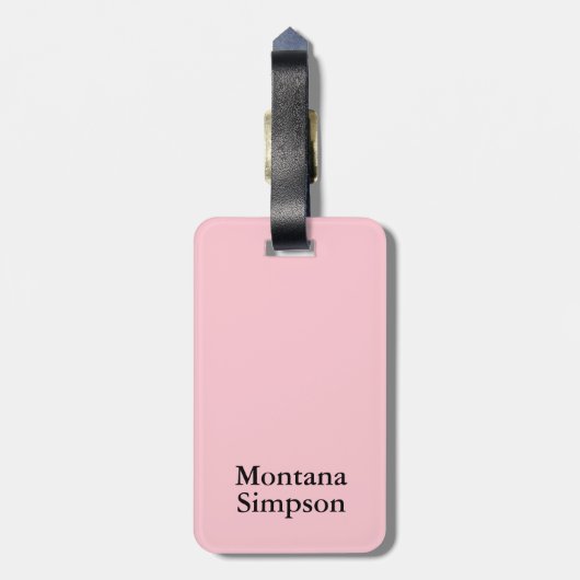 Ballerina-Silhouette WÄHLEN IHRE HINTERGRUND-FARBE Gepäckanhänger (Rückseite vertikal)