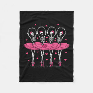 Ballerina Skelettanz Weihnachtsballon Fleecedecke