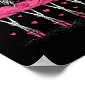 Ballerina Skelettanz Weihnachtsballon Poster (Ecke)