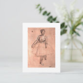 Ballerina-Sketch von Degas hübscher Balletttänzerk Postkarte (Stehend Vorderseite)