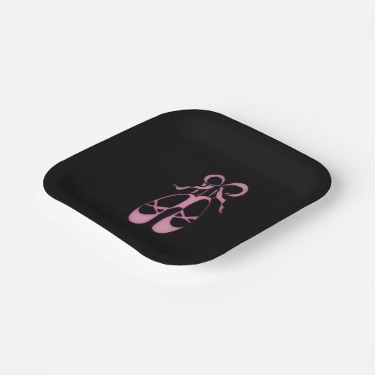 Ballerina Slippers, 7" quadratische Papierplatte s Pappteller (Gewinkelt)