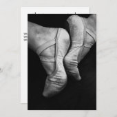 Ballerina Slippers Einladung (Vorne/Hinten)
