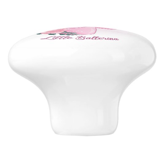 Ballerina Slippers und Rose Keramik Knoblauch Keramikknauf (Seitenansicht)