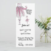 Ballerina Slumber Party Einladung (Stehend Vorderseite)