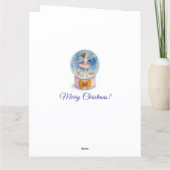 Ballerina Snow Globe Christmas Holiday Card Karte (Rückseite)