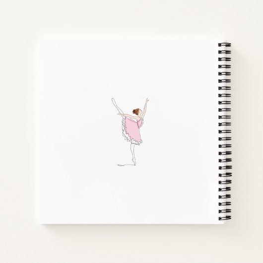 Ballerina Spiral Notebook Notizblock (Rückseite)