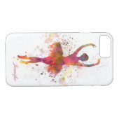 Ballerina Spritzer Art Personalisierter Name | Bal Case-Mate iPhone Hülle (Rückseite (Horizontal))