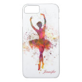 Ballerina Spritzer Art Personalisierter Name | Bal Case-Mate iPhone Hülle (Rückseite)