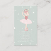 Ballerina Stars Blue Baby Diaper Begleitkarte (Vorderseite)