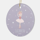 Ballerina Stars Lila Little Girl Keramik Ornament (Links)