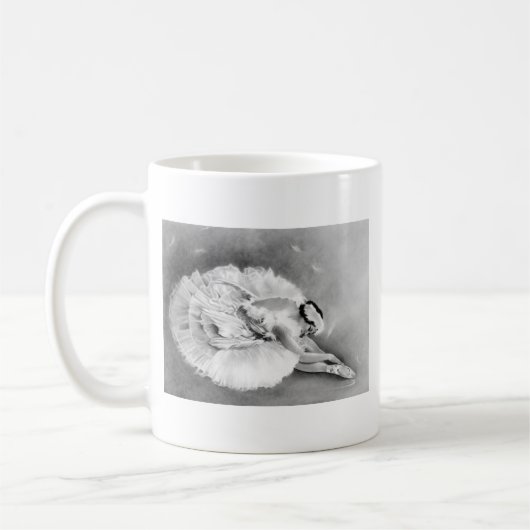 Ballerina-sterbende Schwan-Tasse Kaffeetasse (Links)