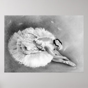 Ballerina-sterbendes Schwan-Plakat Poster