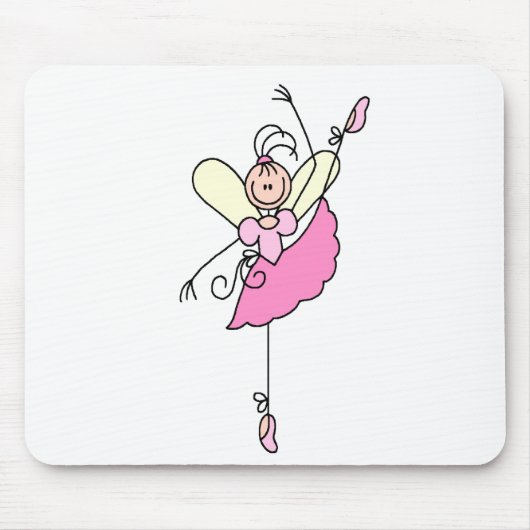 Ballerina-Strichfigur-Fünf-Mauspad Mousepad (Vorne)