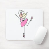 Ballerina-Strichmännchen drei Mousepad (Mit Mouse)