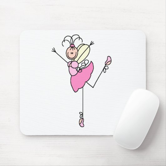 Ballerina-Strichmännchen drei Mousepad (Mit Mouse)