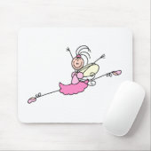 Ballerina-Strichmännchen eins Mousepad (Mit Mouse)