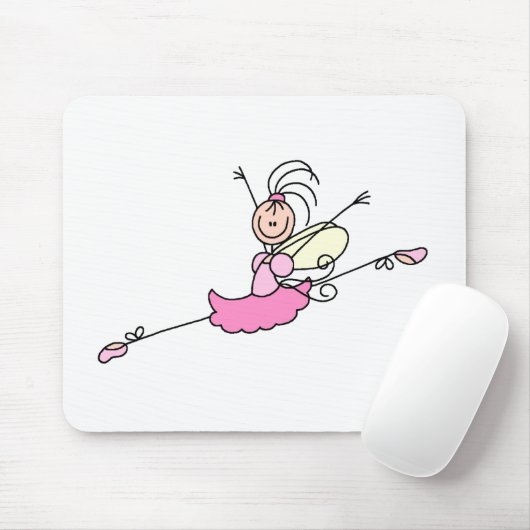 Ballerina-Strichmännchen eins Mousepad (Mit Mouse)