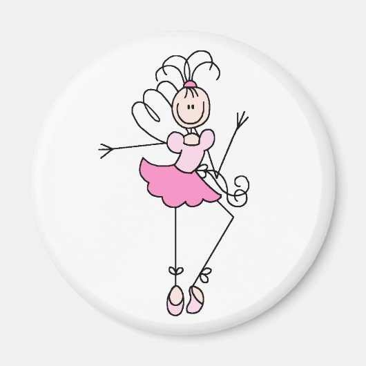 Ballerina Strichmännchen Four Magnet (Vorne)