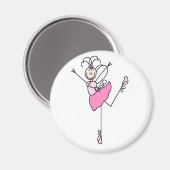 Ballerina Strichmännchen Three Magnet (Vorderseite/Rückseite)