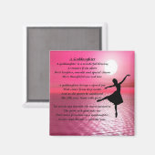Ballerina Sunset GodTochter Geem Magnet (Vorderseite/Rückseite)