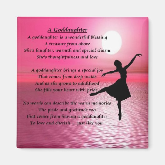 Ballerina Sunset GodTochter Geem Magnet (Vorne)