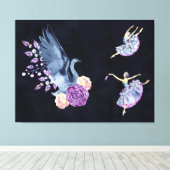 Ballerina Swan Dance Leinwanddruck (Insitu (Holzboden))