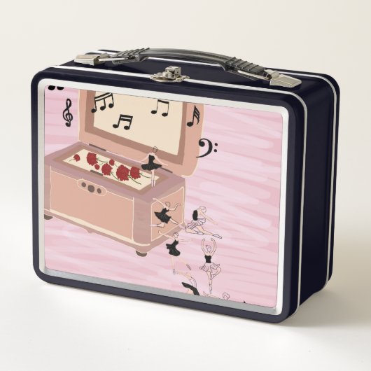 Ballerina Symphonie in einer Box Metall Brotdose (Vorderseite)