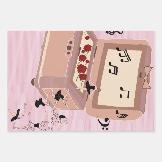 Ballerina Symphony in a Box - Ballerina Art Geschenkpapier Set (Vorderseite)