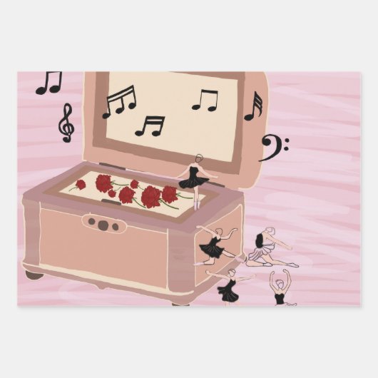 Ballerina Symphony in a Box - Ballerina Art Geschenkpapier Set (Vorderseite)