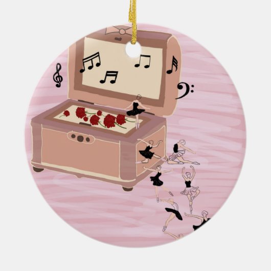 Ballerina Symphony in a Box - Ballerina Art Keramik Ornament (Hinten)