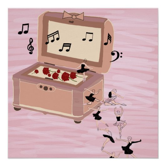 Ballerina Symphony in a Box - Ballerina Art Poster (Vorderseite)
