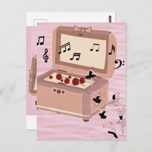 Ballerina Symphony in a Box - Ballerina Art Postkarte (Vorne/Hinten)