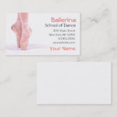 Ballerina Tance Instructor Visitenkarte (Vorne/Hinten)
