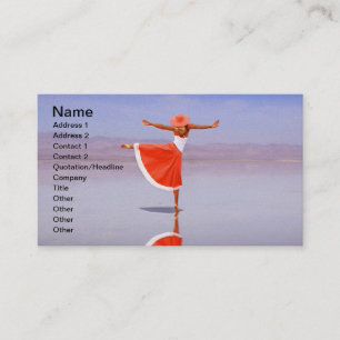 Ballerina Tanz am Strand Visitenkarte