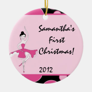 Ballerina Tanz Ballett Personalisierter Name Keramikornament
