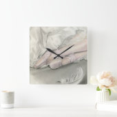 Ballerina-Tanz der Swan-Uhr Quadratische Wanduhr (Zuhause)