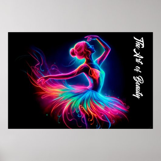 Ballerina Tanz farbenfroh elegantes Mädchen hellen Poster (Vorne)