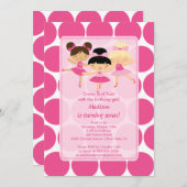 Ballerina Tanz Geburtstag Einladung (Vorne/Hinten)