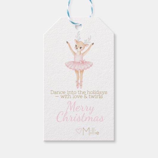 Ballerina/Tanz-Geschenkanhänger Geschenkanhänger (Vorderseite)