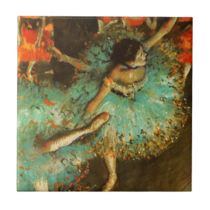 Ballerina Tanz Grüne Tänzerin Edger Degas Malerei Fliese