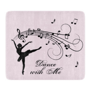 Ballerina Tanz mit dem Mich Musik Glas Schneidebrett
