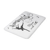 Ballerina Tanz mit mir Musiknote Badematte (Schrägansicht)