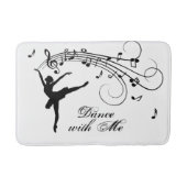 Ballerina Tanz mit mir Musiknote Badematte (Vorderseite)