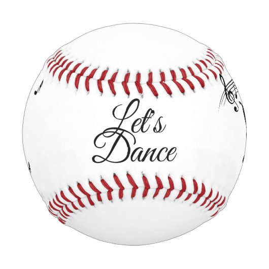 Ballerina Tanz mit mir Musiknote Baseball (Vorderseite)