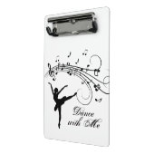 Ballerina Tanz mit mir Musiknote Mini Klemmbrett (Gewinkelt2)