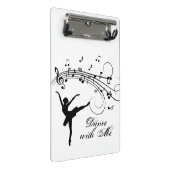 Ballerina Tanz mit mir Musiknote Mini Klemmbrett (Schrägansicht)