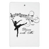 Ballerina Tanz mit mir Musiknote Mini Klemmbrett (Rückseite)